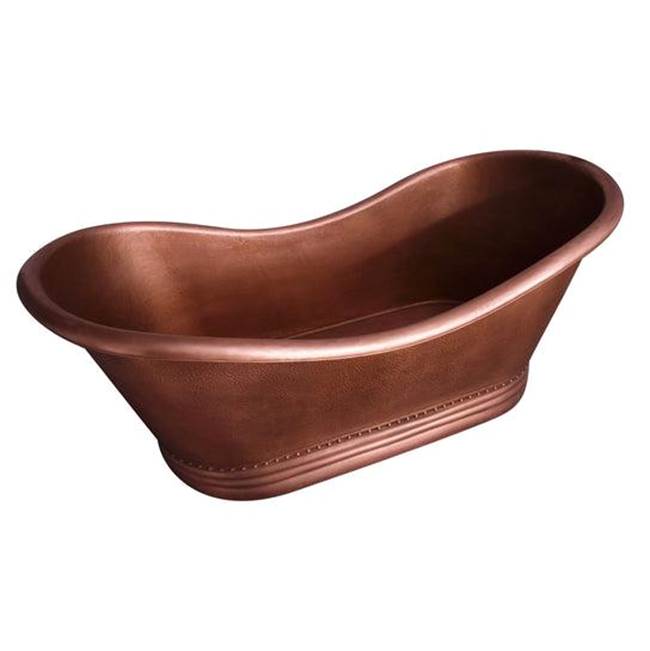Amara Copper Dbl Sliper, 72'' No Holes, Hammered Antique