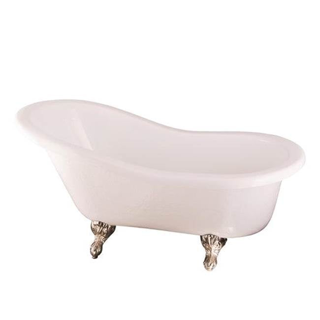 Estelle Acryic Slipper Tub BQ 60'', No Holes, BL Feet