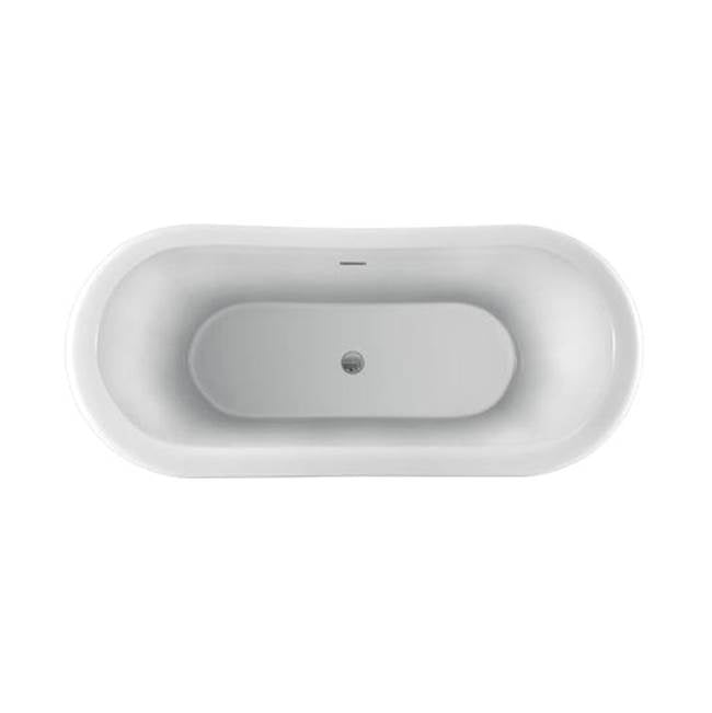 Morgan 70'' AC Freestanding Tub White,w/Internal Drain-OF BN