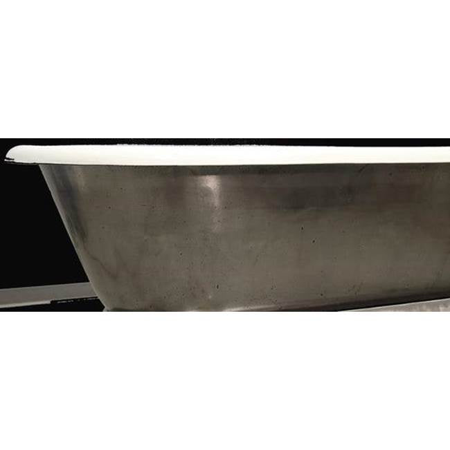 Doyle 67''CI Tub W/O Holes,FEET W/OF,Ext Polished, Inside WH