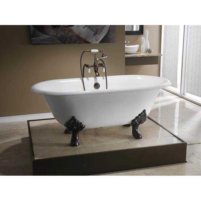 Dawson Cast Iron Dbl Roll, 61'' WH, No Holes, BL Lion Feet