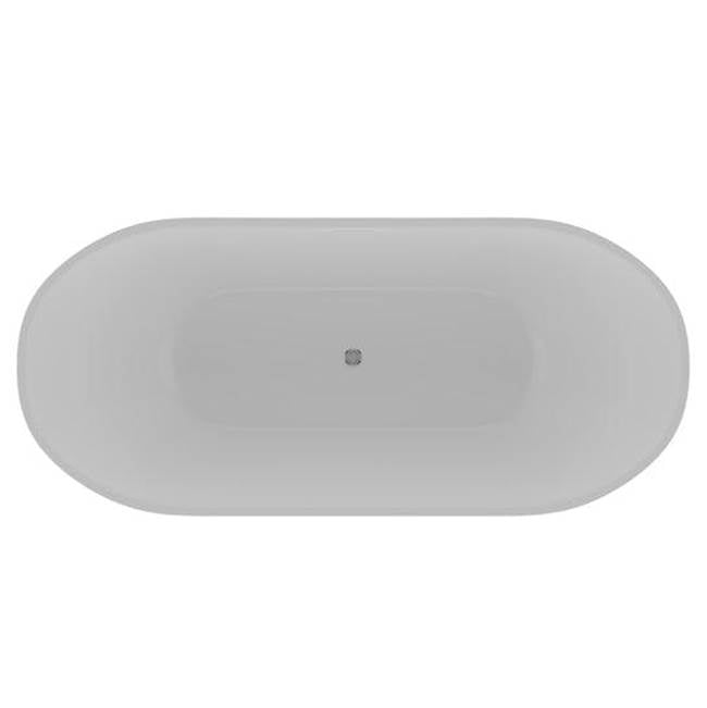 Nyoko 68'' BARstone Freestanding Tub, White Matte