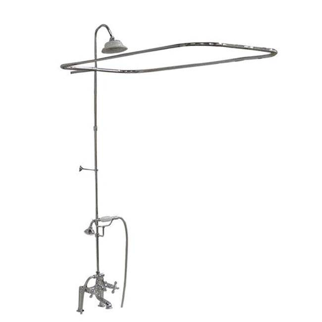 Tub Kit 60'' CI Slipper, Shwr Unit, Supplies, Drain-Chrome