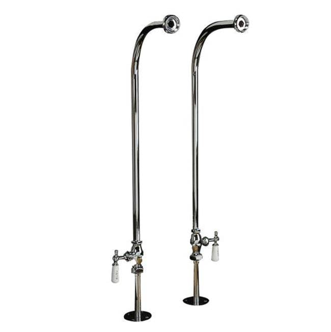 Tub Kit 67'' CI Roll Top, Tub Filler, Supplies, Drain-Chrome