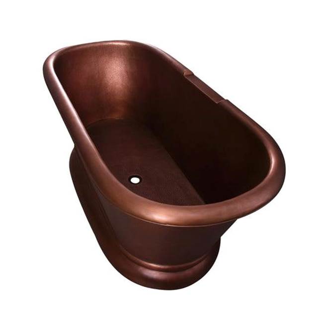 Reedley Copper Dbl Roll w/base 60'', No Holes, Hamm Antique