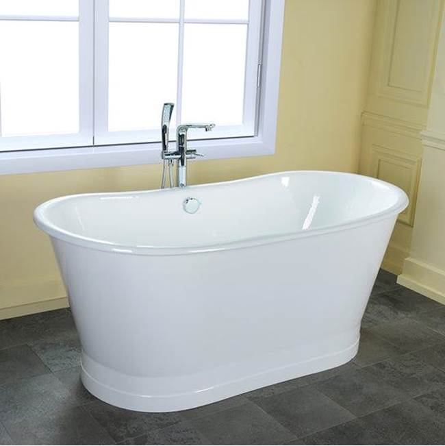 Wakely Cast Iron Tub w/Base 32'' Wide, w/o Holes,OF,WH
