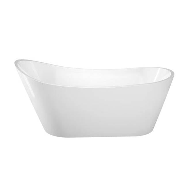 Malinda 65'' Acrylic FS Slipper Tub, w/Internal Drain Pipe,ORB