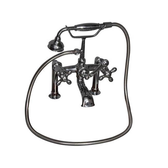 Tub Kit 71'' CI Dbl Slipper, Filler, Supplies, Drain-Chrome