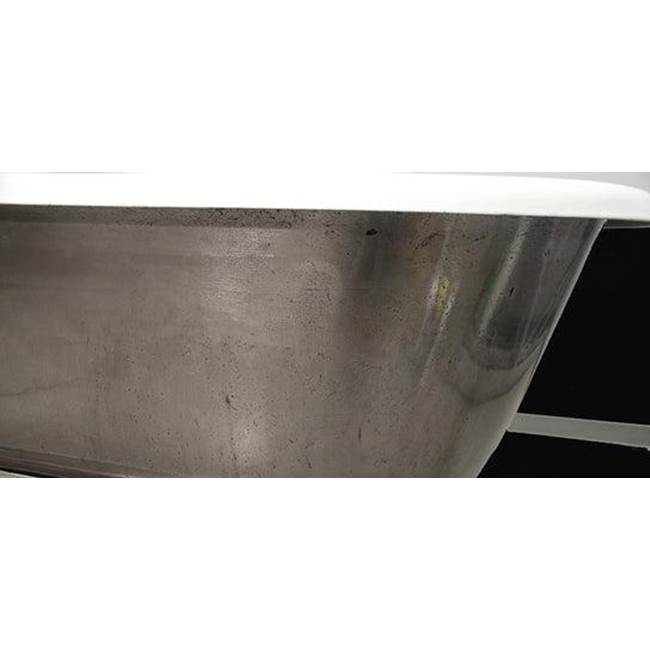 Doyle 67''CI Tub W/O Holes,FEET W/OF,Ext Polished, Inside WH