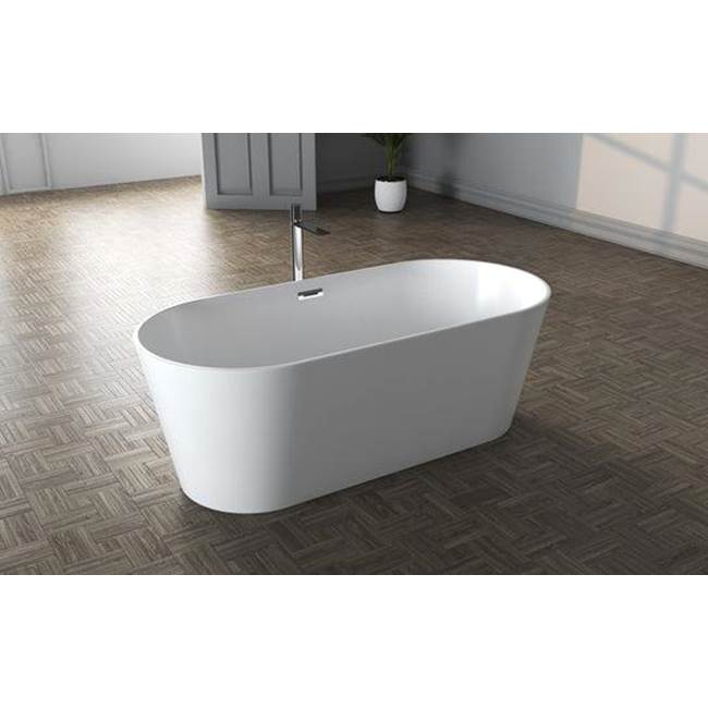Patrick 67'' Freestanding AC WHTub,W/Internal Drain & OF BN