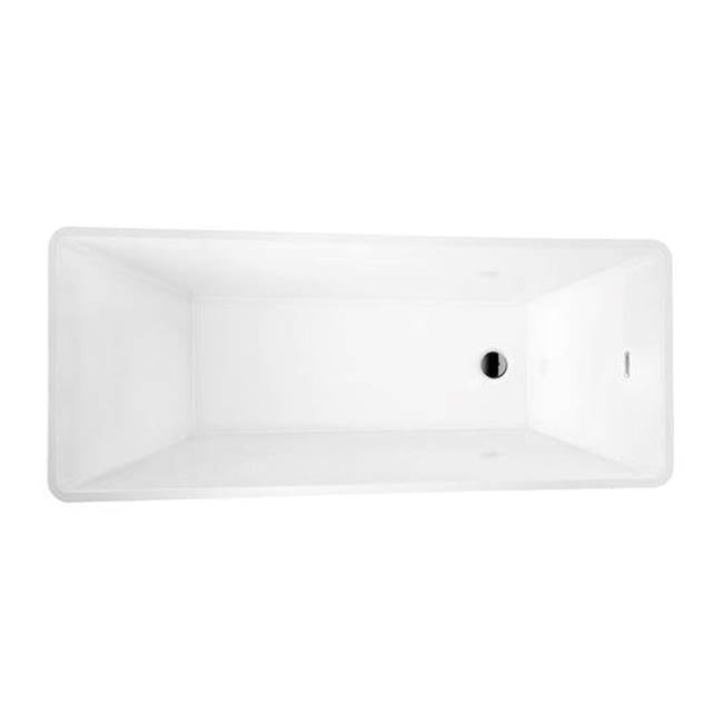 Melanie Acrylic Slipper Tub WH 68'', w/Internal Drain Pipe, BN