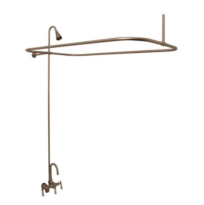 Tub Kit 60'' AC Roll Top, Shwr Unit, Supplies, Drain-BrNkl