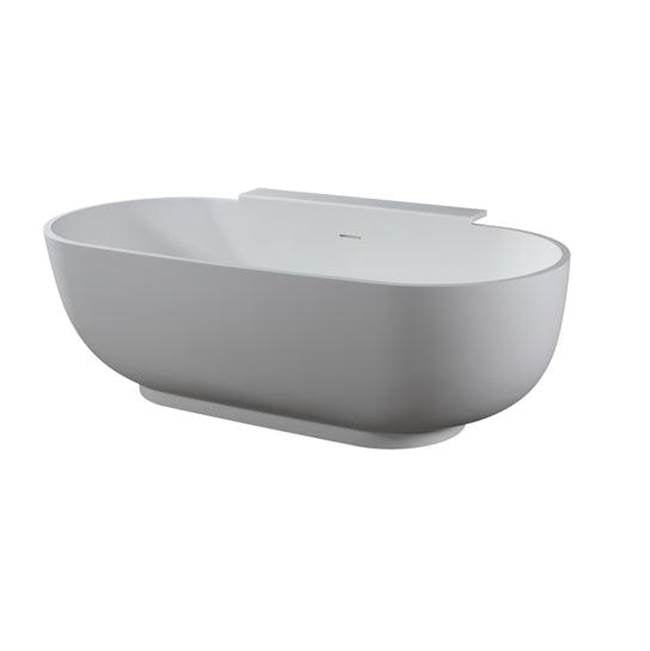 Neal 67'' Oval Freestanding BARstone Tub, Matte White