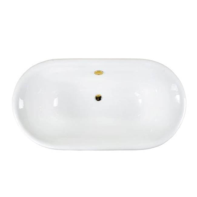 Dawson Cast Iron Dbl Roll, 61'' WH, No Holes, BL Lion Feet