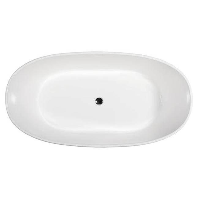 Howe 64'' BARstone Freestanding Tub, Matte White, No Holes