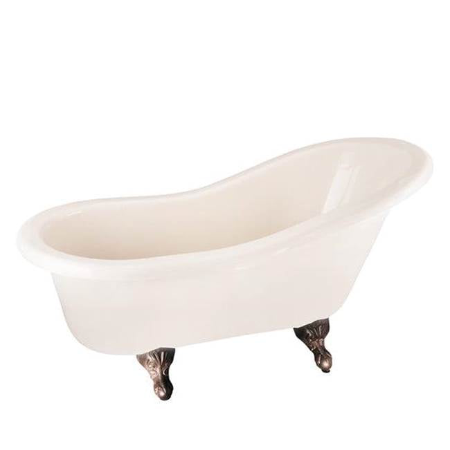 Fillmore Dbl Acrylic Slipper BQ, 60'', No Holes, BL Feet