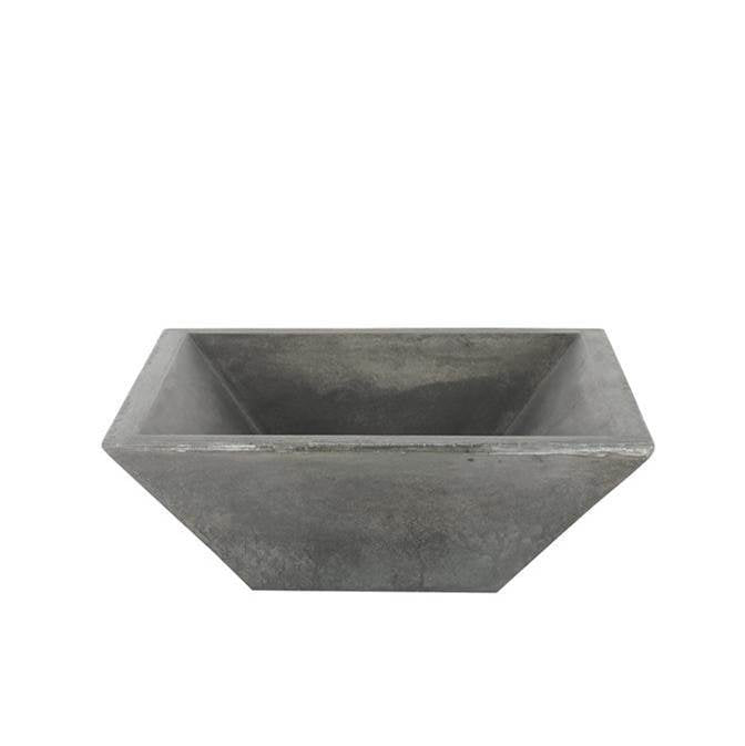 Barclay - Radam Square Cement, Above Counter Basin,Copper Green - Copper Green