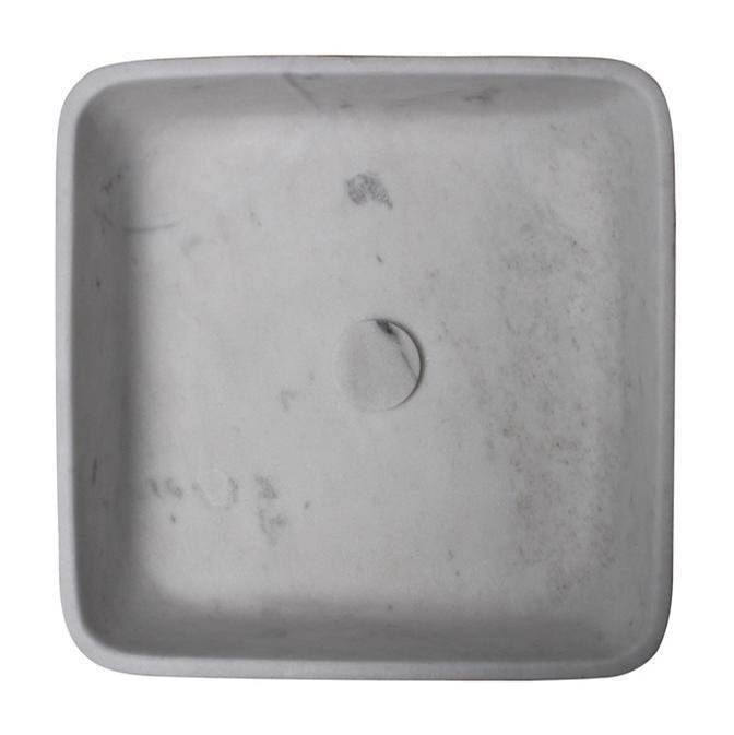 Barclay - Maxton Square Sink, 15-3/4'' Honed Moon White Marble - Honed Moon White