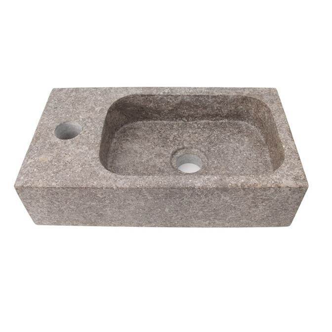 Barclay - Modena Above Counter Basin,1 Faucet Hole, Grey Marble - Grey Marble