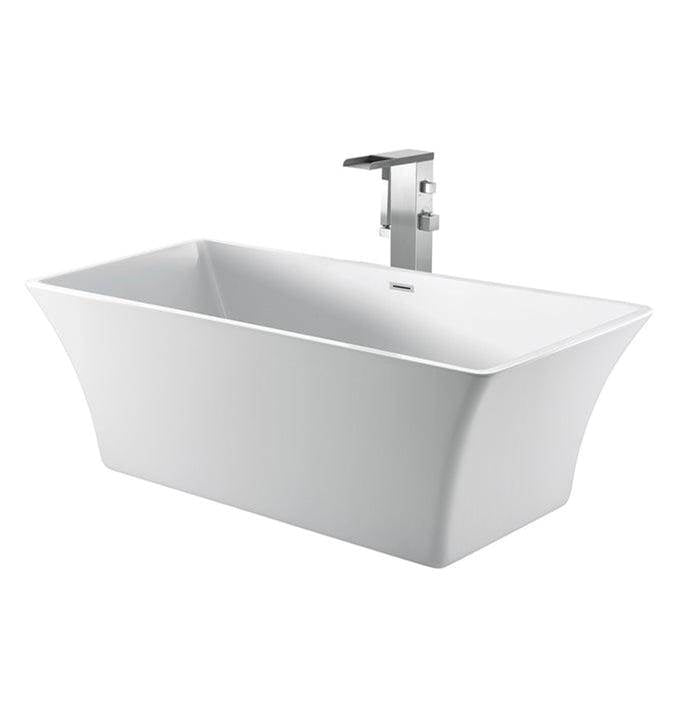Taylor 67'' AC Freestanding Tub White,w/Internal Drain-OF BN