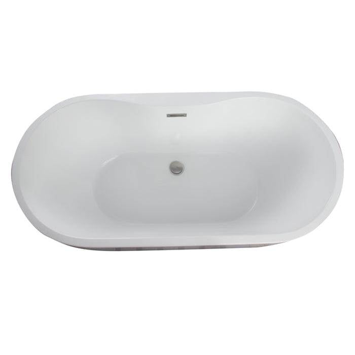 Pan 56'' AC Freestanding,Tap Deck,W/internal drain-OF,BN