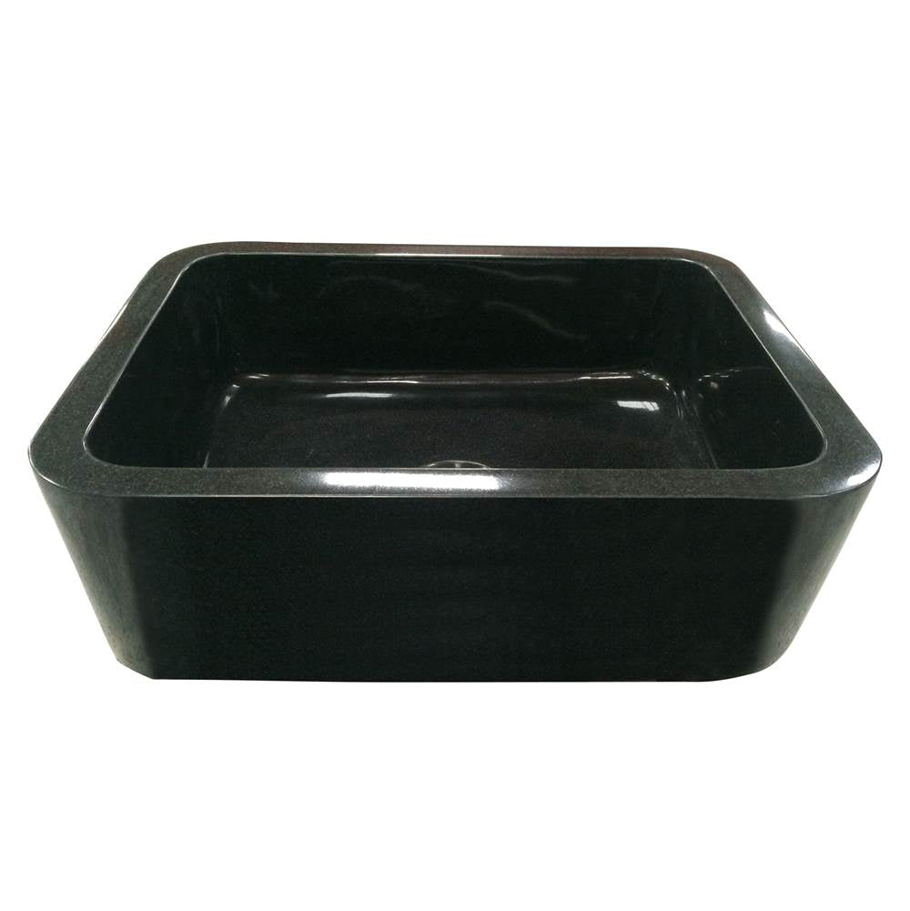 Barclay - Acantha 36'' Polished Granite Single Bowl Apron Front Sink, GPBG - Polished Blue Grey