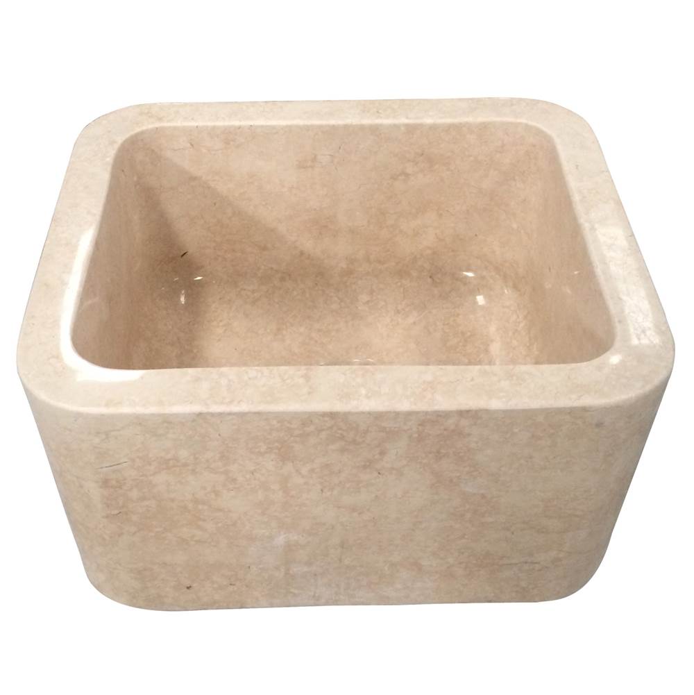 Barclay - Cather 18'' Polished Marble Apron FrontPrep Sink, MPGA - Polished Marble