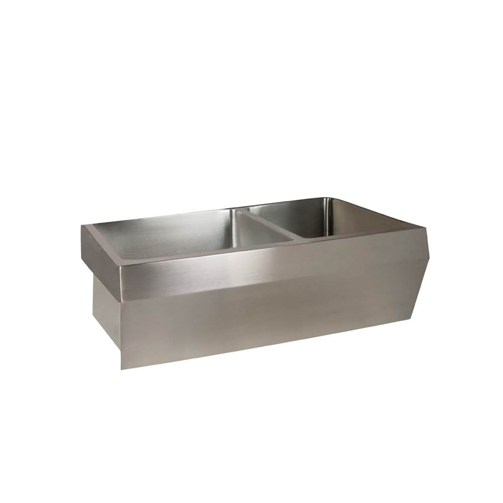 Barclay - Corazon 33'' Stainless Steel 60/40 Dbl Bowl Apron Front Sink - Stainless Steel