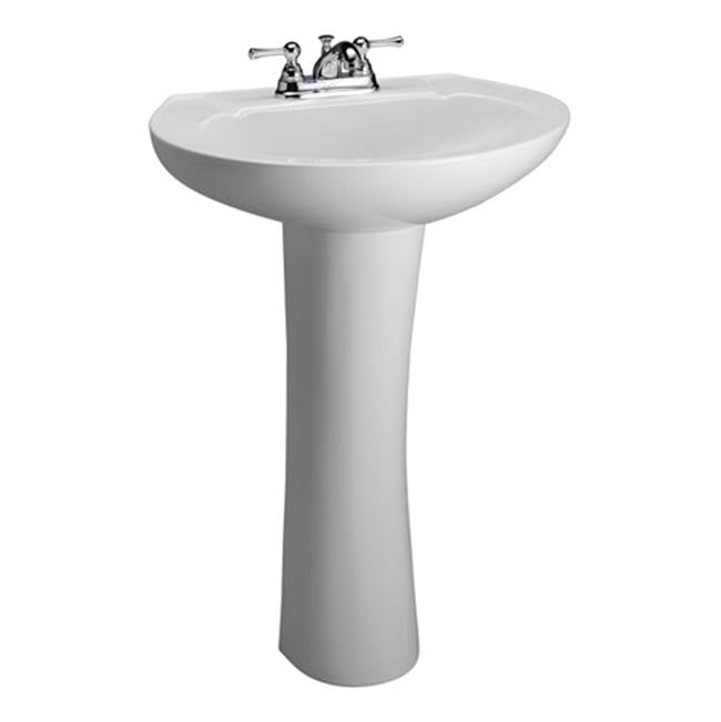Barclay - Hampshire 575 Pedestal, Lavatory, 4''cc, White - White