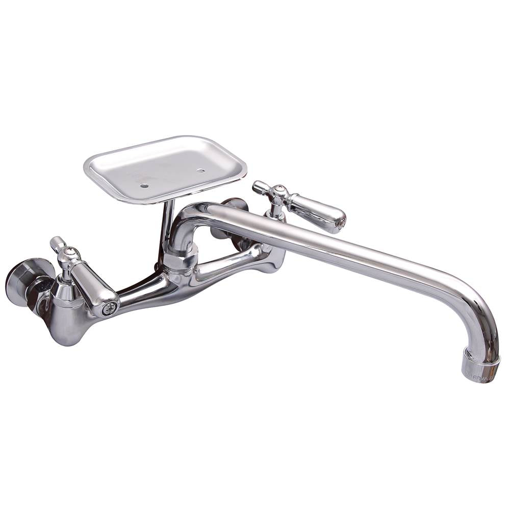 Barclay - Dollie Wall Mount, Dish Soap 10'' Spout w/ceramic Disc, CP - Polished Chrome
