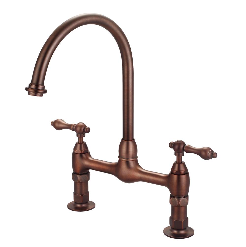 Barclay - Harding Kitchen Bridge Faucet Metal Lever Handles,ORB - Oil Rubbed Bronze