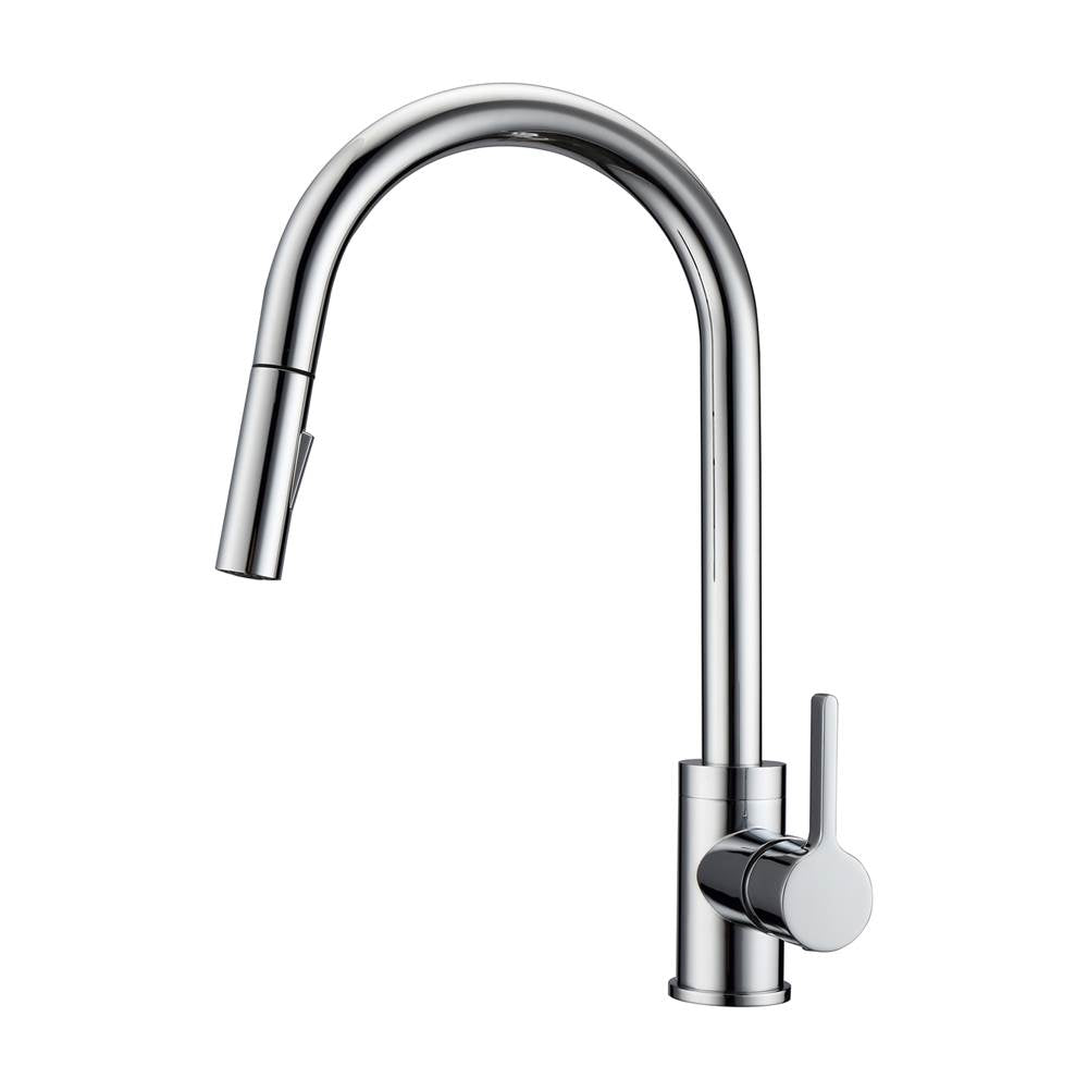 Barclay - Fenton Kitchen Faucet,Pull-out Spray, Metal Lever Handles,CP - Polished Chrome