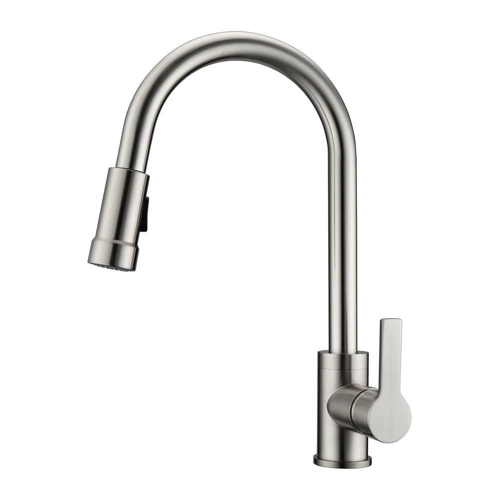 Barclay - Firth Kitchen Faucet,Pull-out Spray, Metal Lever Handles,BN - Brushed Nickel