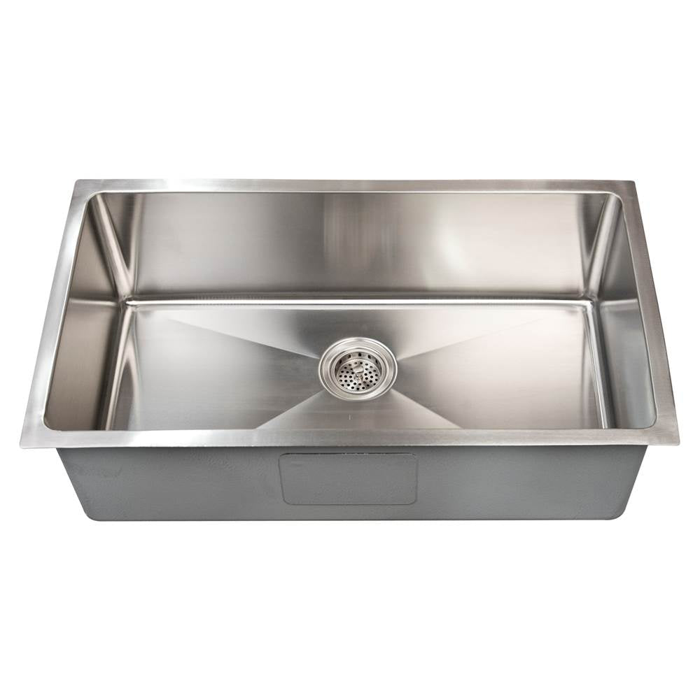 Barclay - Fabyan 32'' SS Single Bowl Undermount Kitchen Sink - Stainless Steel