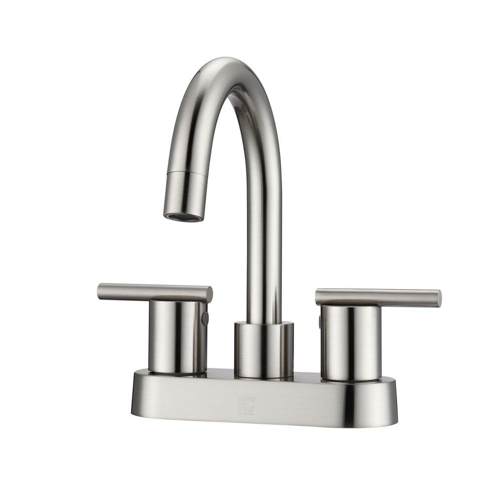 Barclay - Conley 4''cc Lav Faucet, NoHoses,Metal Lever Handles, BN - Brushed Nickel