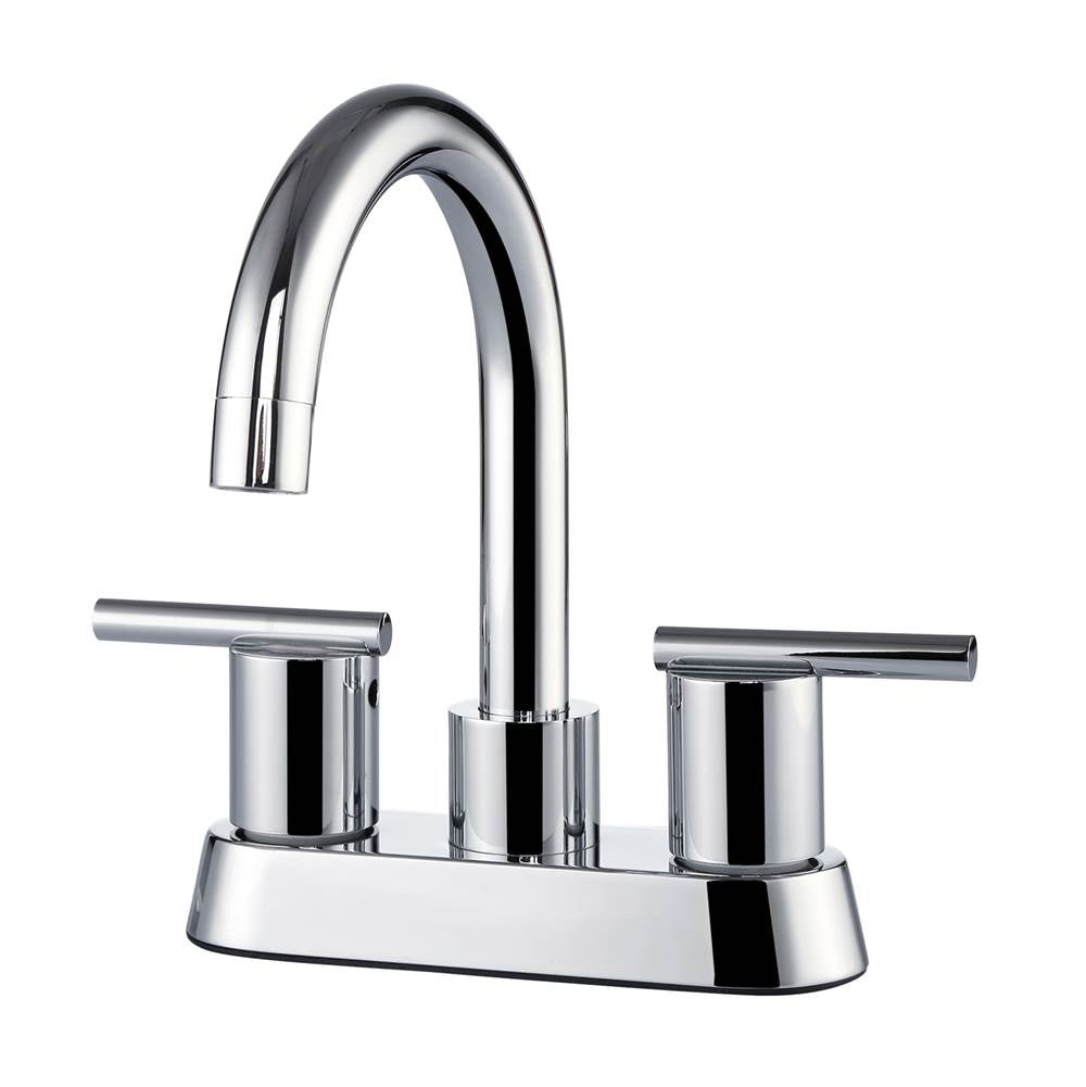 Barclay - Conley 4''cc Lav Faucet, No Hoses,Metal Lever Handles,CP - Polished Chrome