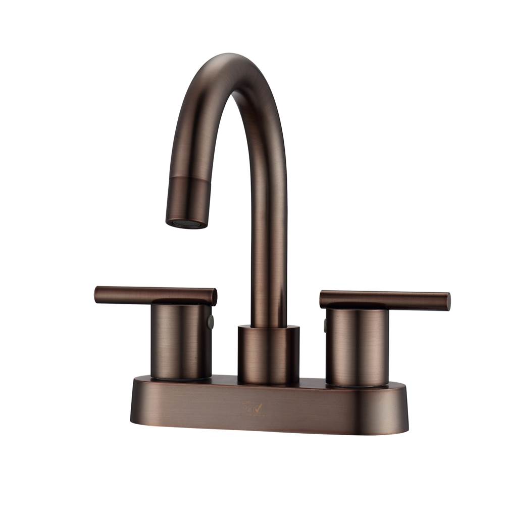Barclay - Conley 4''cc Lav Faucet, No Hoses, Metal Lever Handles,ORB - Oil Rubbed Bronze