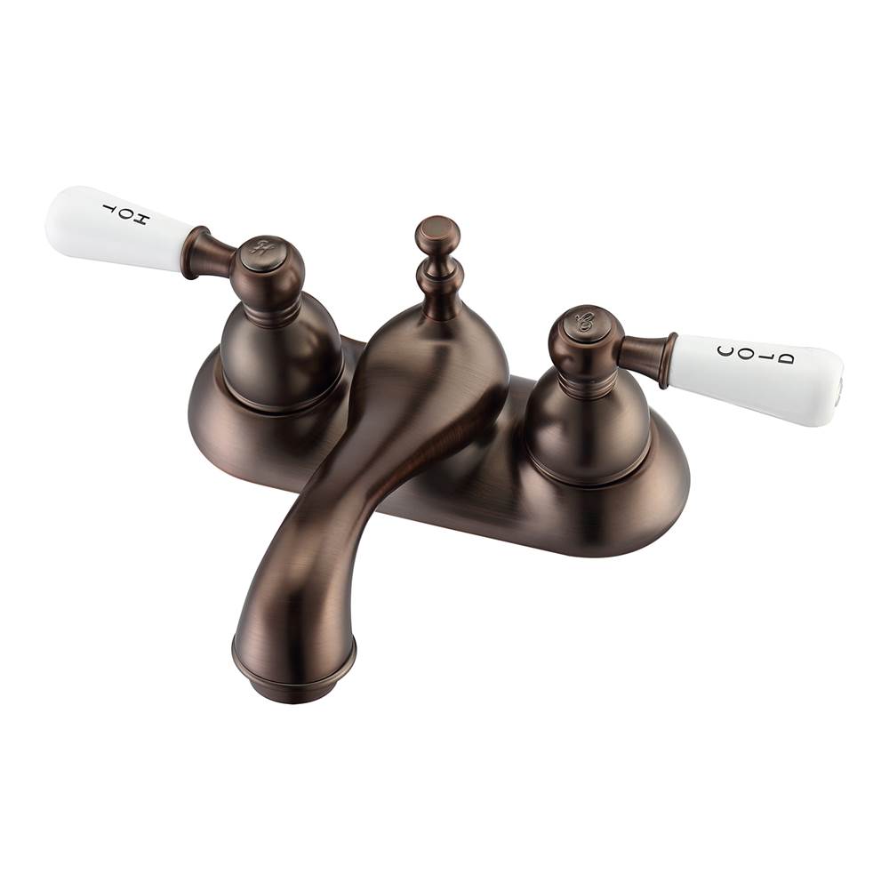Barclay - Donata 4''cc Lav Faucet, No hoses, Por Lever Handles, ORB - Oil Rubbed Bronze