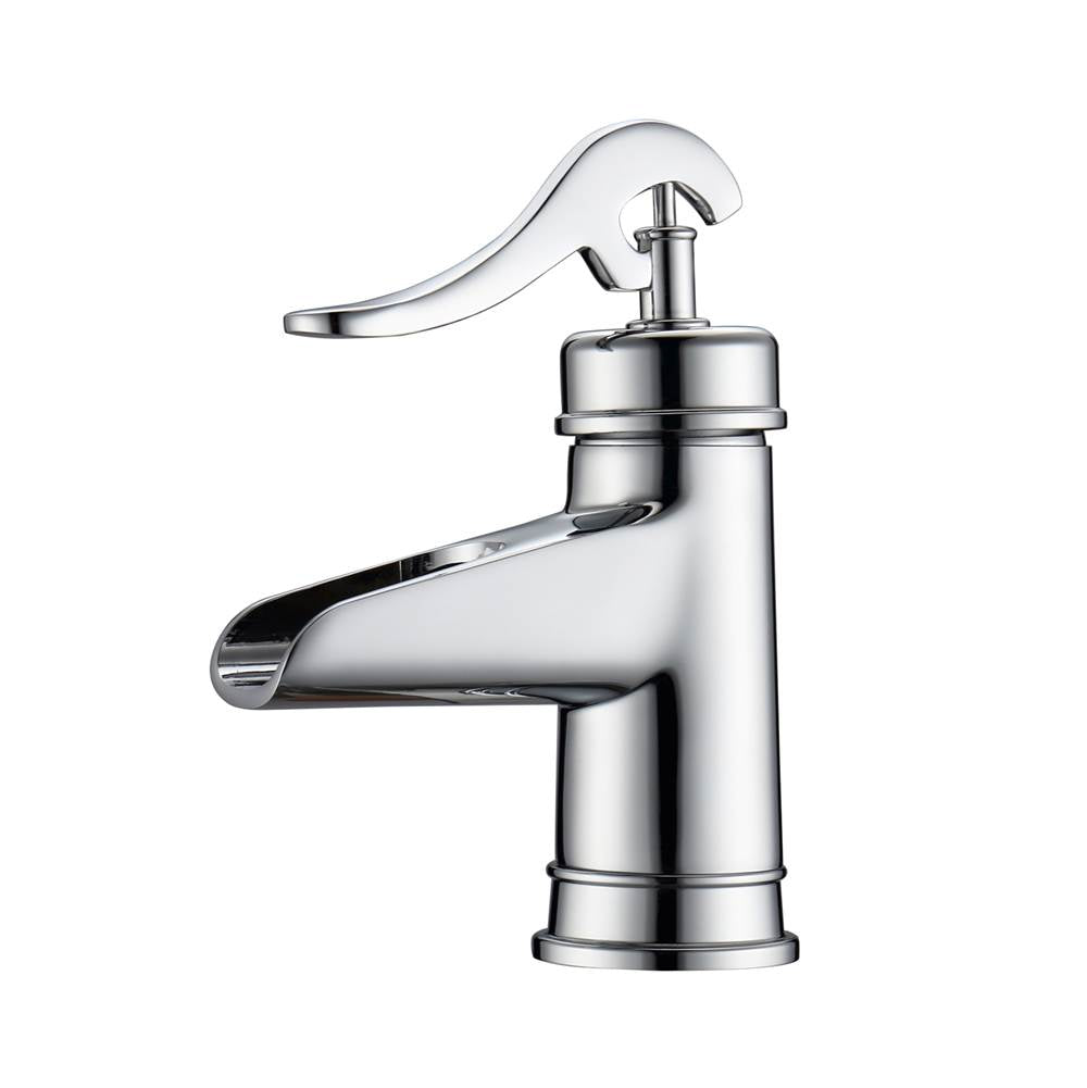 Barclay - Thalia Single Handle Lavatory Faucet w/Hoses,Polished Chrome - Polished Chrome