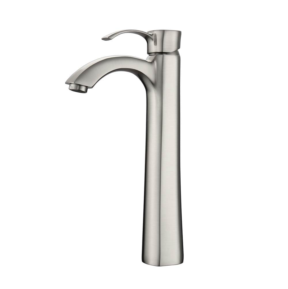 Barclay - Elyria Single Handle Vessel Faucet w/Hoses, Brushed Nickel - Brushed Nickel