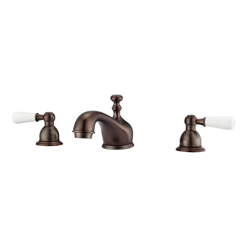 Barclay - Marsala 8''cc Lav Faucet, with Hoses,Porcelain Lever Hdls,ORB - Oil Rubbed Bronze