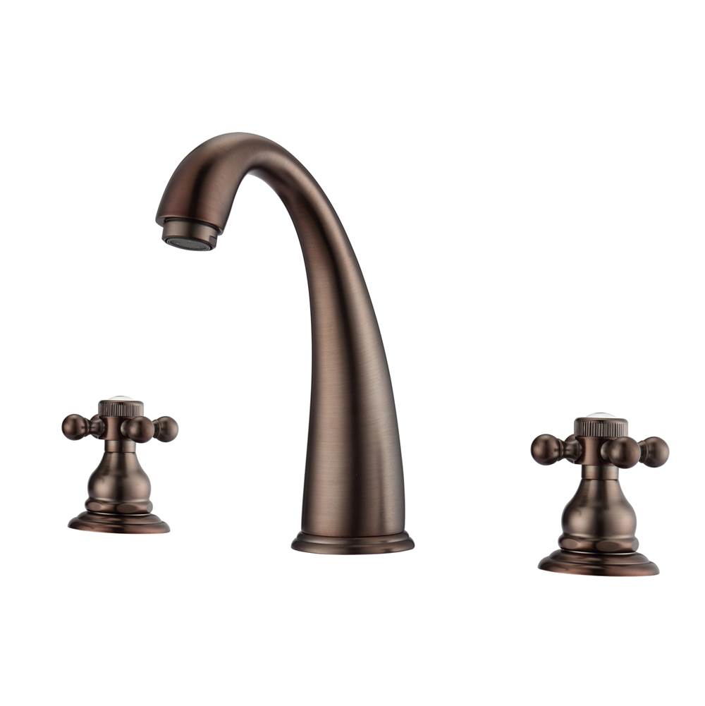 Barclay - Maddox 8''cc Lav Faucet, with hoses,Button Cross Handles,ORB - Oil Rubbed Bronze