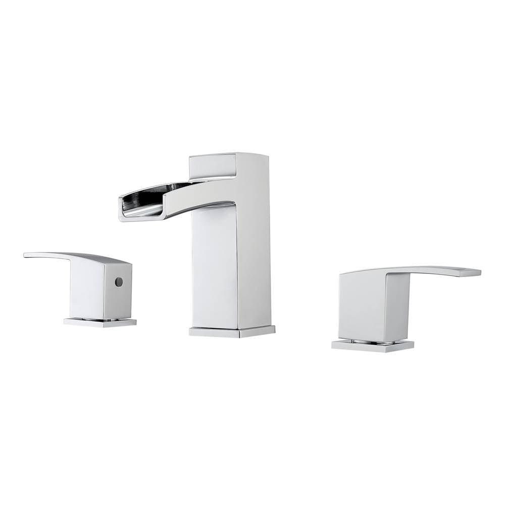Barclay - Winthrop Widespread Lav Faucet w/Hoses, Lever Handle, CP - Polished Chrome