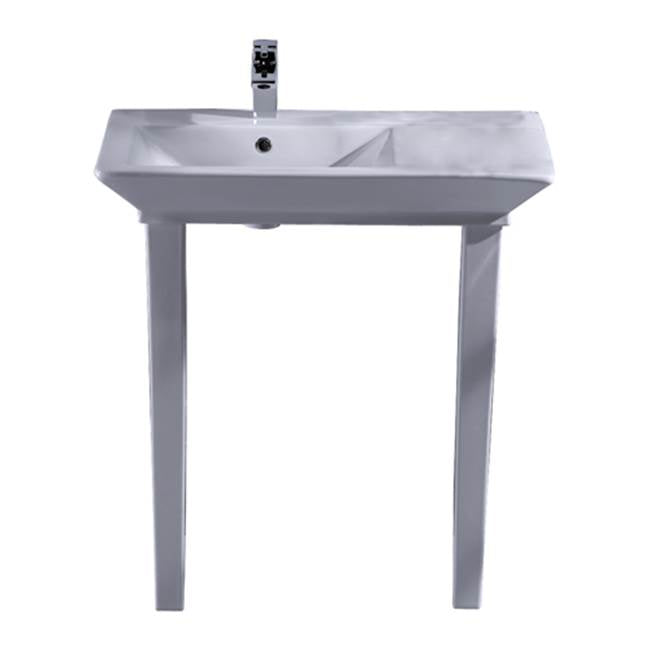 Barclay - Opulence Basin 31-1/2'', White Rect. Bowl, 8'' WS - White