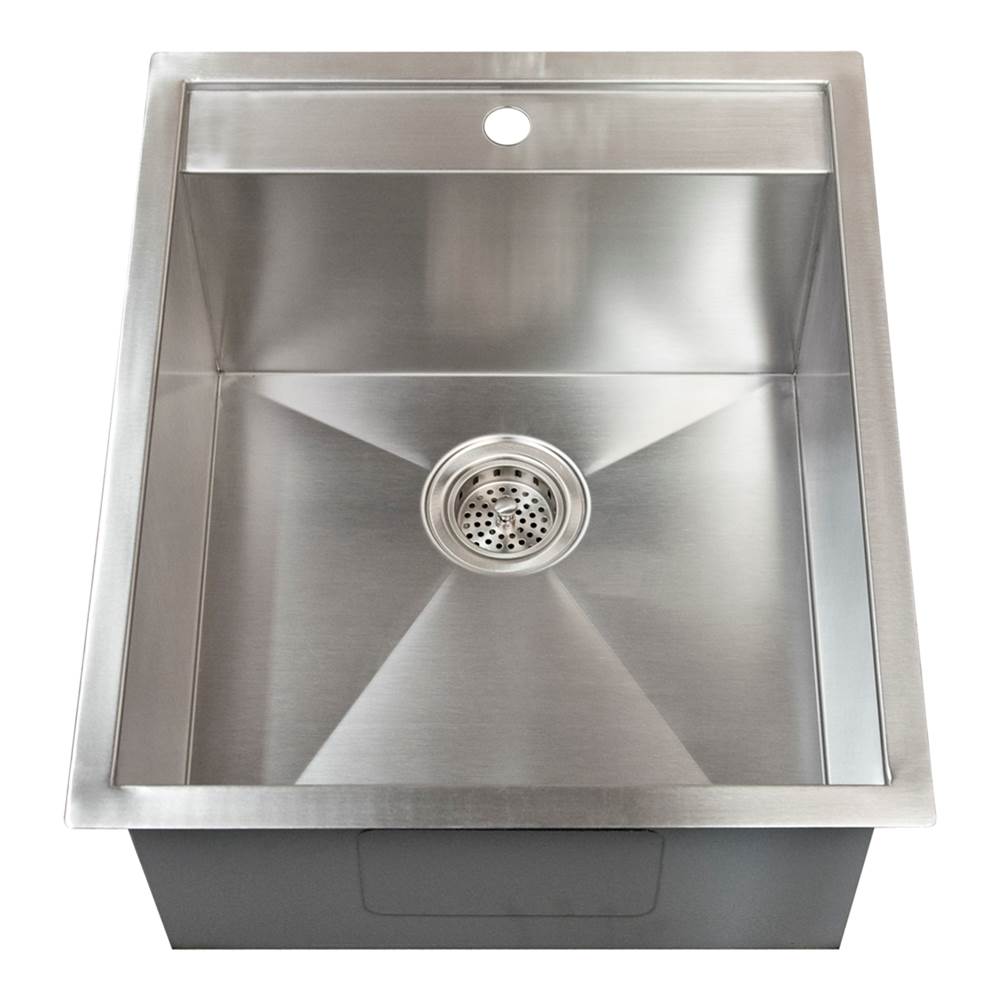 Barclay - Thelma 19'' SS Drop-In Prep Sink - Stainless Steel
