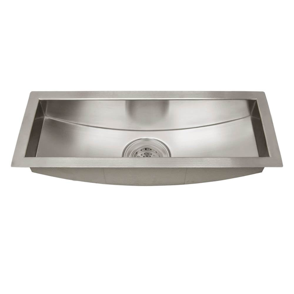 Barclay - Vedette 22'' SS Curved Bottom Trough Sink - Stainless Steel