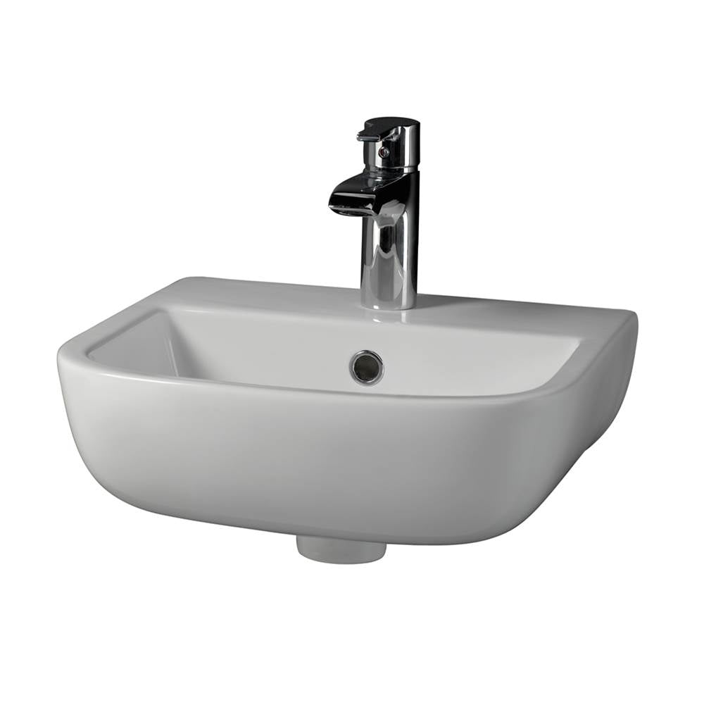 Barclay - Series 600 SMALL Wall-Hung Basin 15-3/4'', 1-Hole, White - White