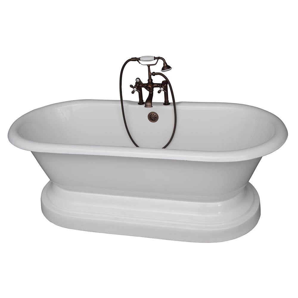 Barclay - Tub Kit 61''CI,Dbl Roll Top, Base,Filler,Supplies,Drain-ORB - Oil Rubbed Bronze