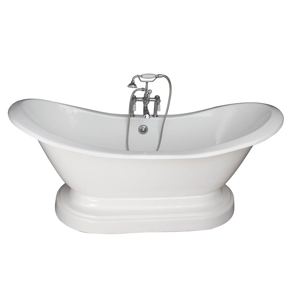 Barclay - Tub Kit 71'' CI Dbl Slipper, Filler, Supplies, Drain-Chrome - Polished Chrome