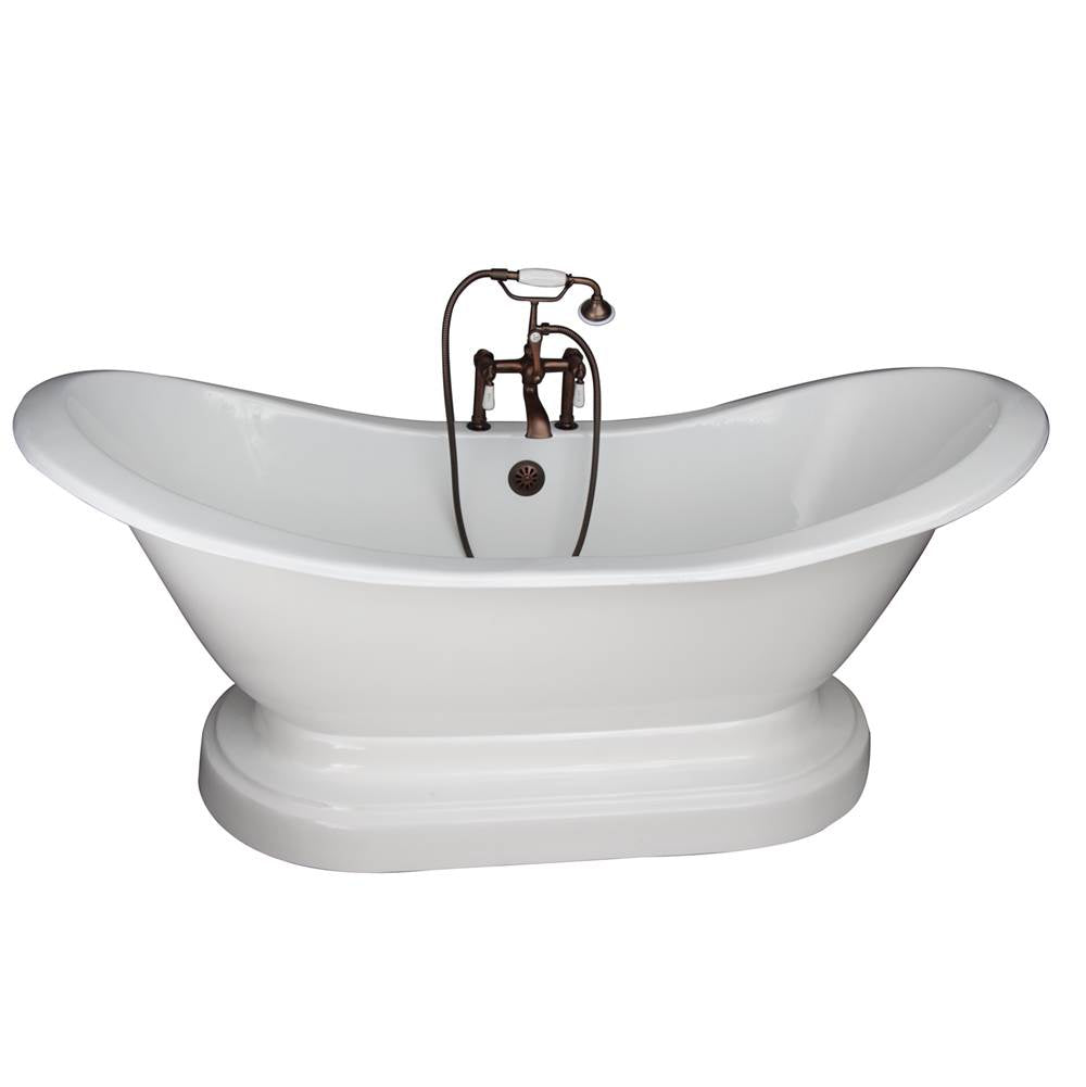 Barclay - Tub Kit 71'' CI Dbl Slipper, Filler, Supplies, Drain-ORB - Oil Rubbed Bronze